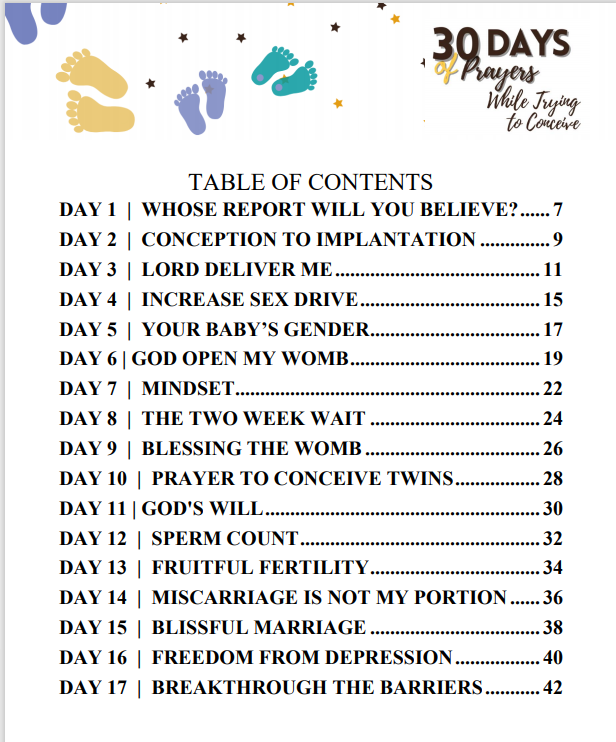 30 Days of Prayers While Trying To Conceive
