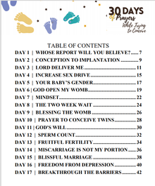 30 Days of Prayers While Trying To Conceive - Paperback